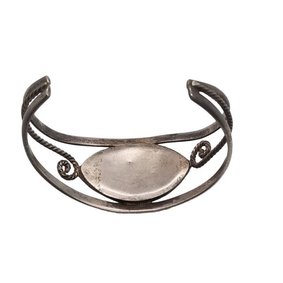 VINTAGE SILVERPLATED BRASS & MOTHER OF PEARL MOSAIC HEIRLOOM BABY  BRACELET - Picture 4 of 4